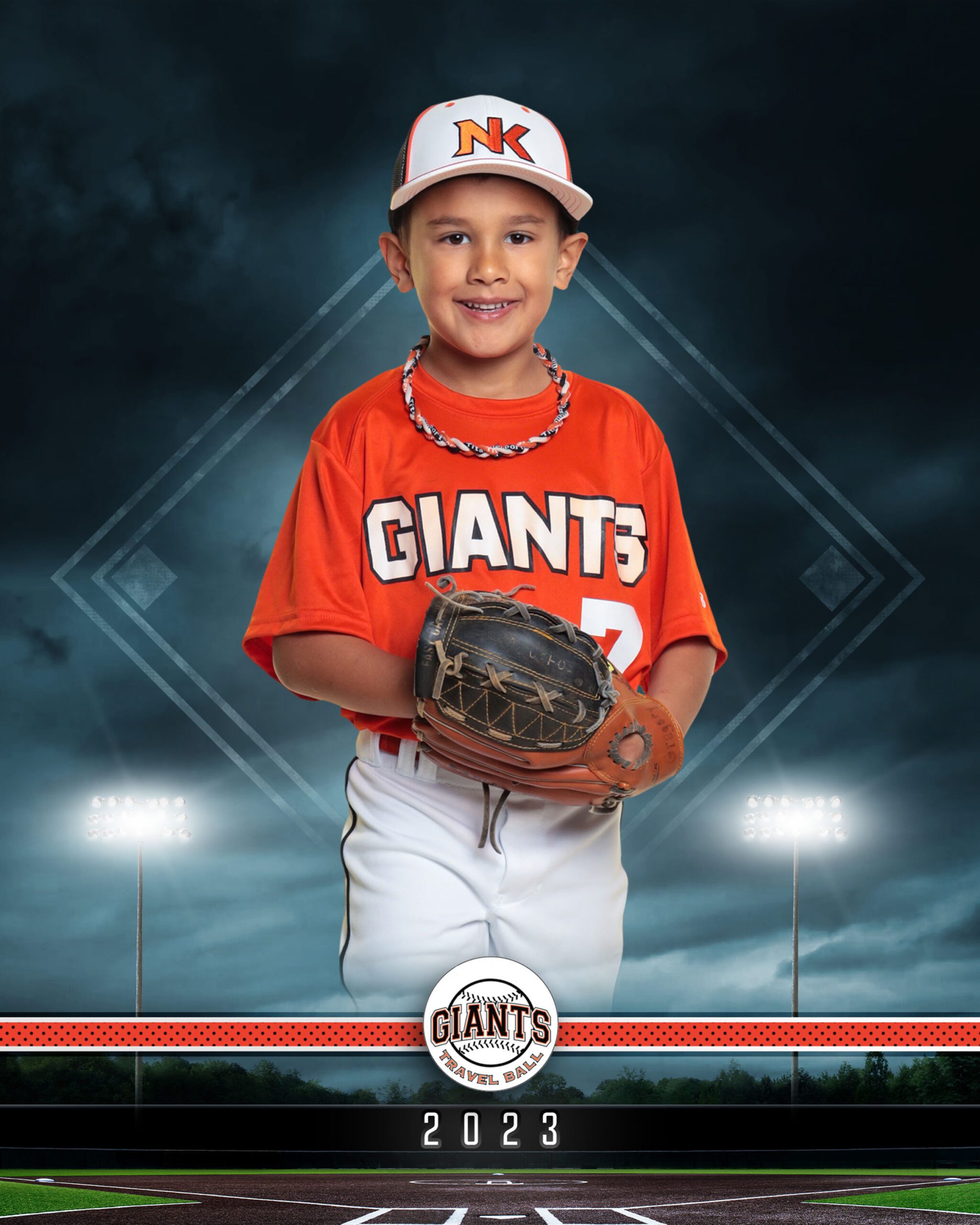 Child striking a pose with a football for a sports photography session.