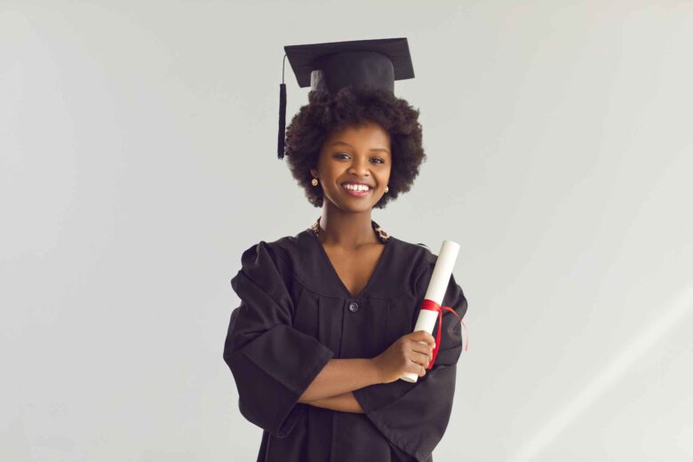 A smiling high school senior portrait