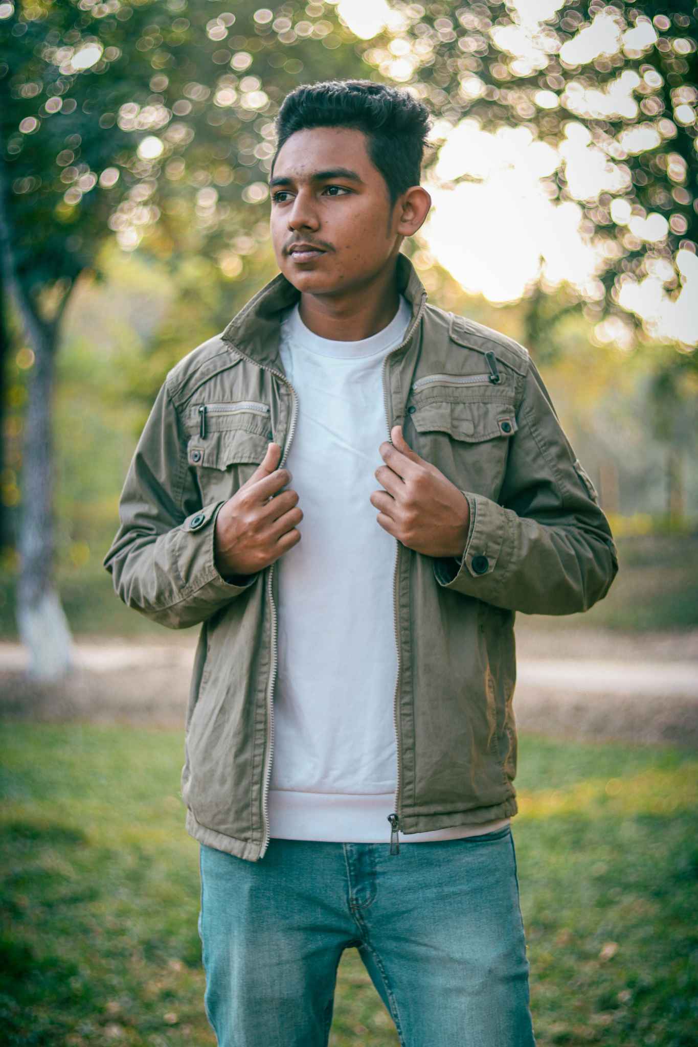 Man posing in a natural outdoor setting