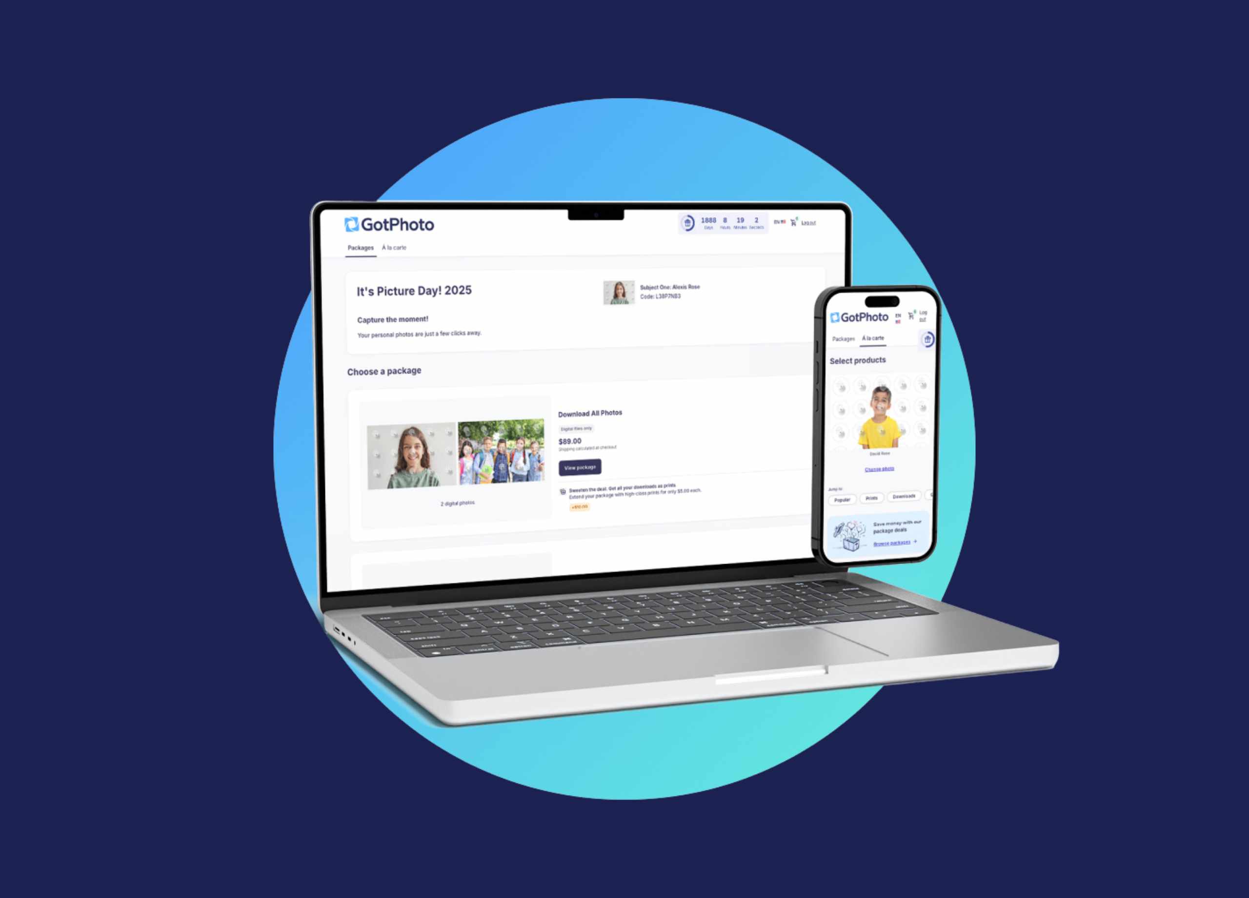 GotPhoto online shop 2025 edition shown optimized on mobile and laptop