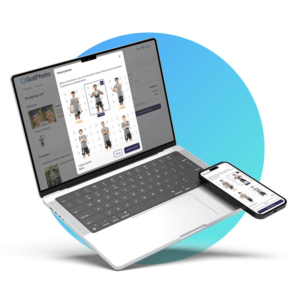 GotPhoto online shop 2025 edition shown optimized on mobile and laptop png