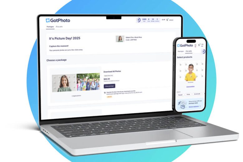 GotPhoto online shop 2025 edition shown optimized on mobile and laptop